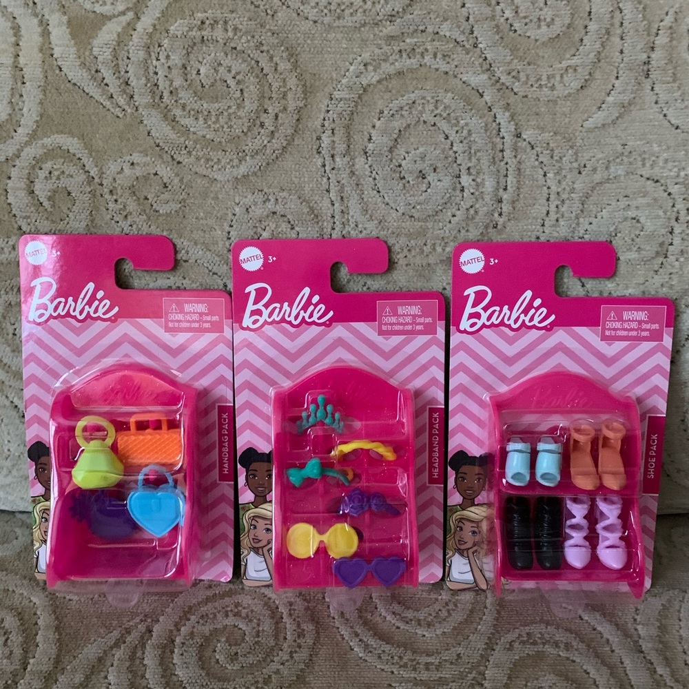 Barbie Doll Accessories Shoes Headbands Handbags